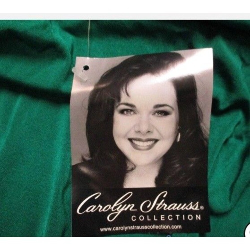 NWT Carolyn Strauss Collection Cardigan Sz L Green Open Front Knit Lagenlook - Picture 5 of 7